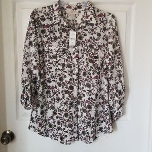 Loft BRAND NEW Button Up Top